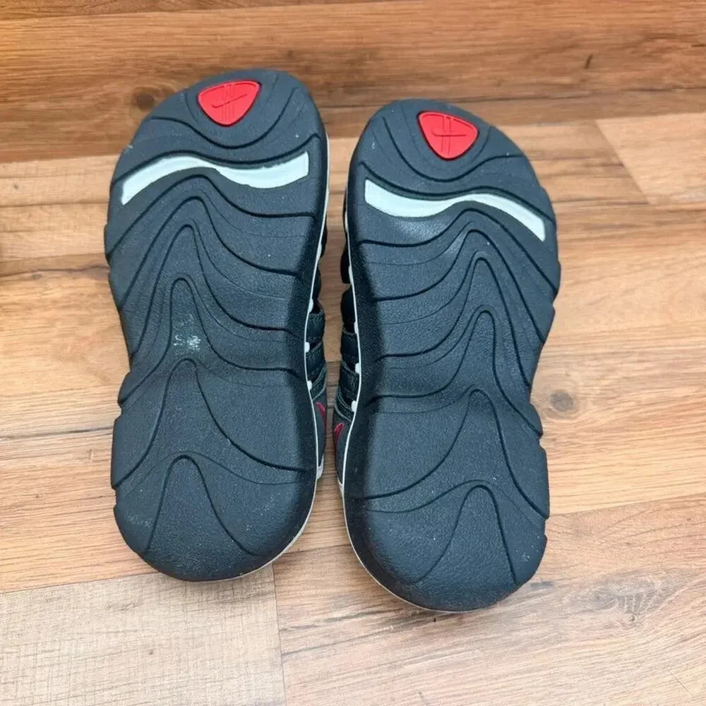 Vintage Nike Sport slides Black 4Y White Red Athletic sandals